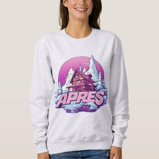 Anime Vibes Meets Slopeスタイル：スキーセーター スウェットシャツ (正面)