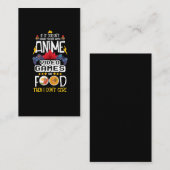 Anime Video Game Food Gamerおたくゲームコントローラ 名刺 (正面/裏面)