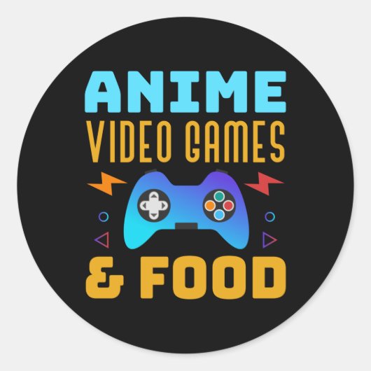 Anime, Video Games & Food | Lovely Design ラウンドシール (正面)
