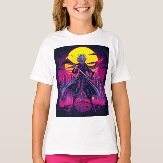 Anime Violet - 大胆で夢のような美意識 Tシャツ (正面)