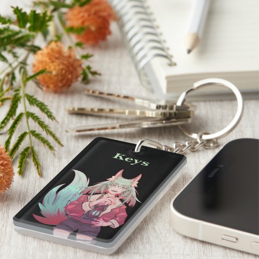 Anime, VTuber, keys キーホルダー (正面右)