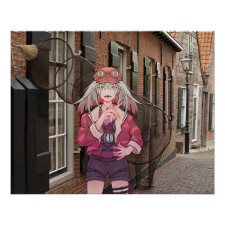 anime, VTuber, V Tuber Dutch town ポスター