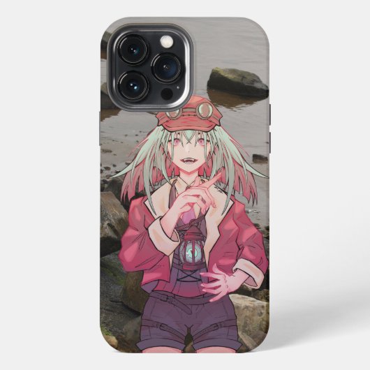 anime, VTuber, V Tuber, rocks iPhoneケース (裏面)