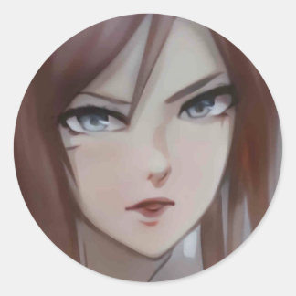 Anime Waifuスタンプ ラウンドシール