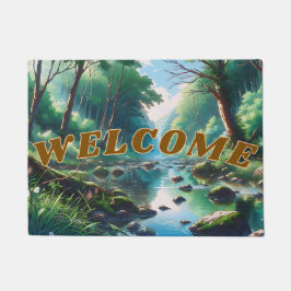 Anime Waldlandschafts Grafik ドアマット