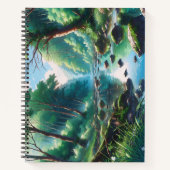 Anime Waldlandschafts Grafik ノートブック (正面)