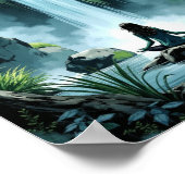 Anime Waterfall Serenity Wall Art ポスター (角)