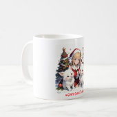 Anime Weihnachtstasse  コーヒーマグカップ (正面左)