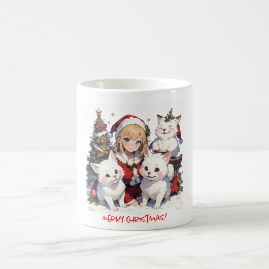 Anime Weihnachtstasse  コーヒーマグカップ (中央)