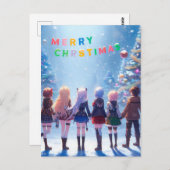 Anime Wonderland Wishes:メリークリスマスポストカード ポストカード (正面/裏面)