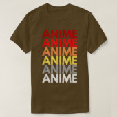 Anime Words on Frontカラフルデザインのワードアニメ Tシャツ (デザイン正面)