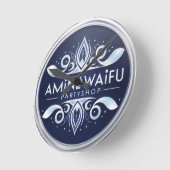 Animewaifupartyshop ラウンド壁時計 (傾斜)