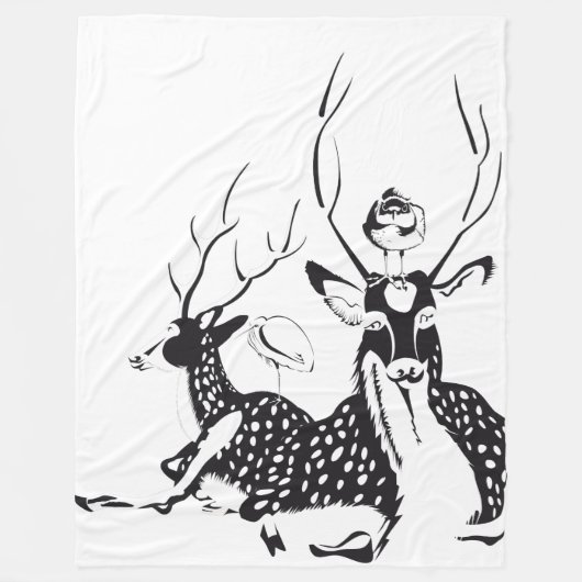 Animez votre couverture avec des animaux フリースブランケット (正面)