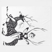 Animez votre couverture avec des animaux フリースブランケット (正面(横))