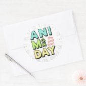 AniMondayラウンドステッカー ラウンドシール (封筒)