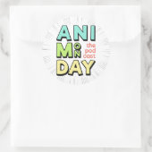 AniMondayラウンドステッカー ラウンドシール (バッグ)