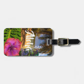 Aniniのビーチ、カウアイ島のハワイのコラージュ-アロハ ラゲッジタグ (正面横)