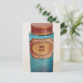 Anis Vert, c.1860のラベル付き薬瓶 ポストカード (スタンド正面)