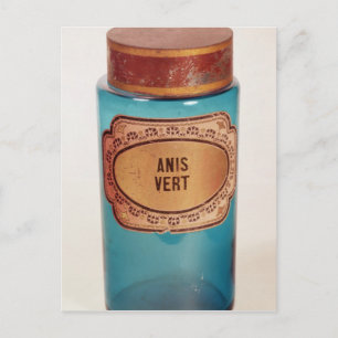Anis Vert, c.1860のラベル付き薬瓶 ポストカード