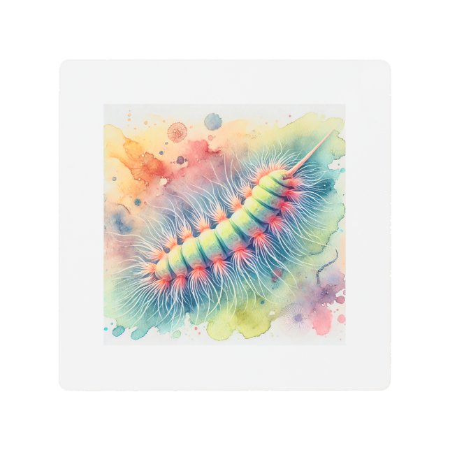 Anisakis Marine Elegance 300824AREF148 - Watercolo メタルプリント (正面)