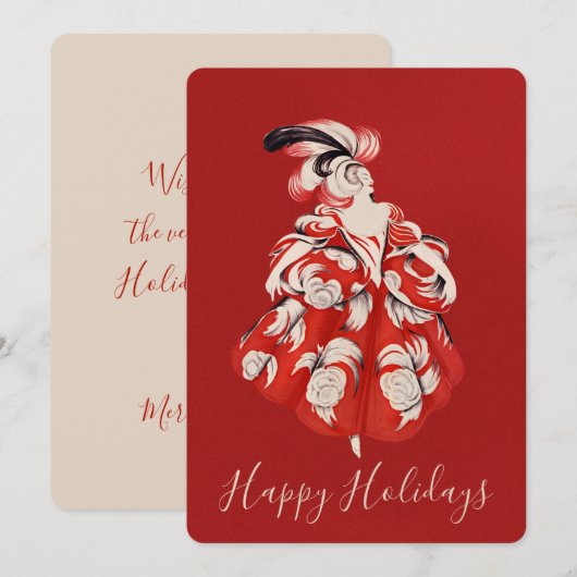 Anisette Red Holiday Flat Card シーズンカード (正面/裏面)
