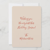 Anisette Red Holiday Flat Card シーズンカード (裏面)