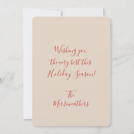 Anisette Red Holiday Flat Card シーズンカード (裏面)