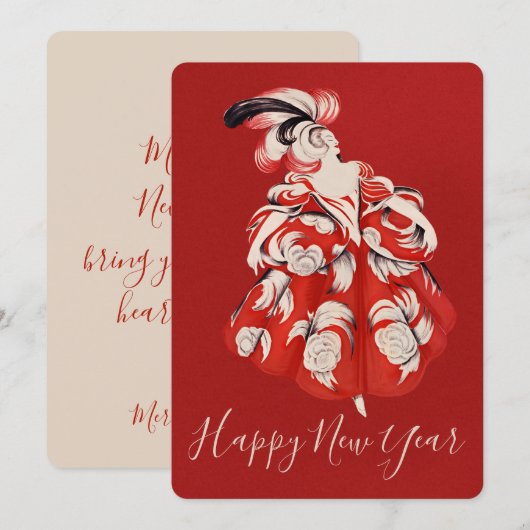 Anisette Red New Year  シーズンカード (正面/裏面)