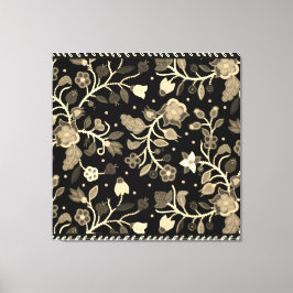 Anishinaabe Floral Beaded Applique Art キャンバスプリント