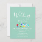Anishinaabe Floral Strawberry Wedding Invitation 招待状 (裏面)