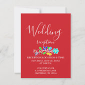 Anishinaabe Floral Strawberry Wedding Invitation 招待状 (裏面)