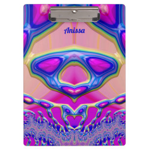 ANISSA ～奇怪な3D!～ピンクブルーグリーンオリジナル クリップボード