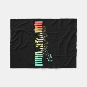 Anist Keyboards Music Notes Ano  フリースブランケット (正面(横))