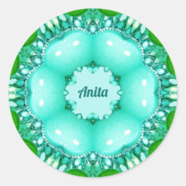 ANITA ～明るい抽象芸術フラクタルパターン～ ラウンドシール