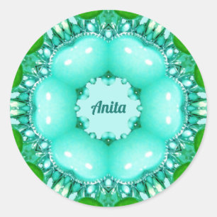 ANITA ～明るい抽象芸術フラクタルパターン～ ラウンドシール