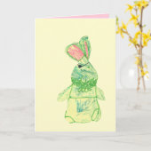 Anita Bunnyフルカ空白のラーカード（縦） カード (黄色い花)