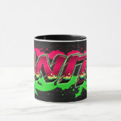 Anita Vorname Name Graffiti red green Tasse マグカップ (中央)
