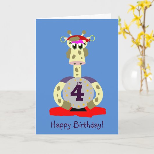 Anivalleyジナのキリン カード (黄色い花)