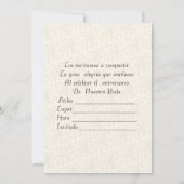 Aniversario de Boda General 招待状 (裏面)