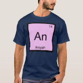 Aniyah 名前 化学 元素 周期表 tシャツ (正面)