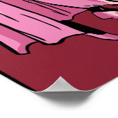 ANJANETTE：ピンクと黄色のアールデコファッション ポスター (角)