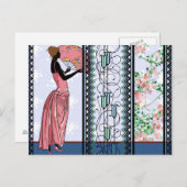 Anjanette in Peach & Blue – はがき (正面/裏面)