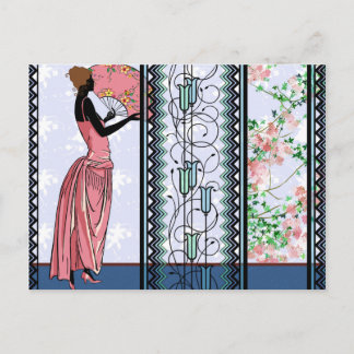 Anjanette in Peach & Blue – はがき