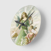 Anjo da guarda ラウンド壁時計 (傾斜)
