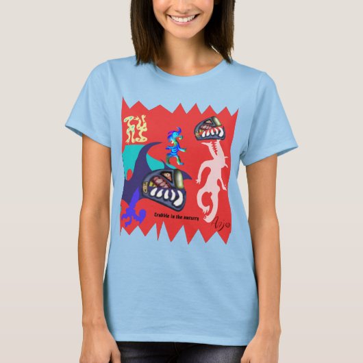 Anjo Lafin著子供部屋のティーのTrubble Tシャツ (正面)