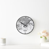 Ankara Clock City Line Art ラウンド壁時計 (ホーム)