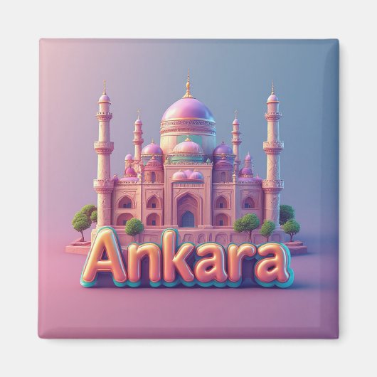 Ankara Fantasy Monument With Pastel Domes マグネット (正面)