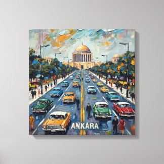 Ankara Turkey Golden Dome Vintage Stretched Canvas キャンバスプリント