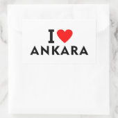 Ankara Turkey love city heart like travel 長方形シール (バッグ)