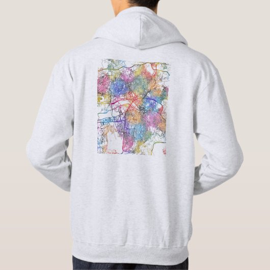 Ankara Türkiye City Map パーカ (裏面)